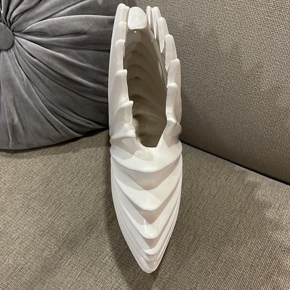 White Ceramic Vase - Picture 3 of 5